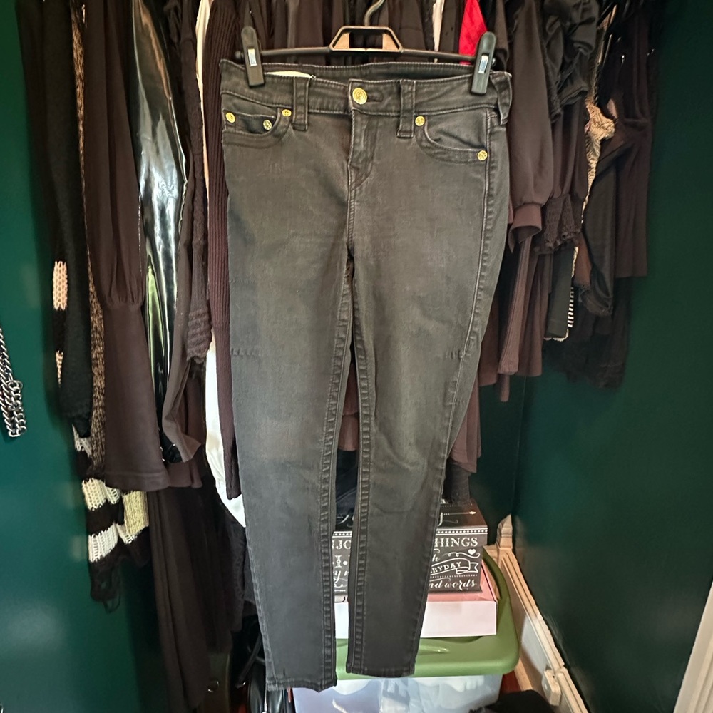 true religion “halle” mid rise super skinny jeans